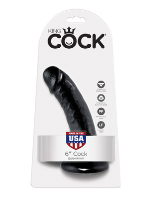 King Cock 6" Realistic Suction Cup Dildo