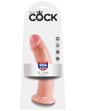 King Cock 9" Dong Realistic Suction Cup Dildo